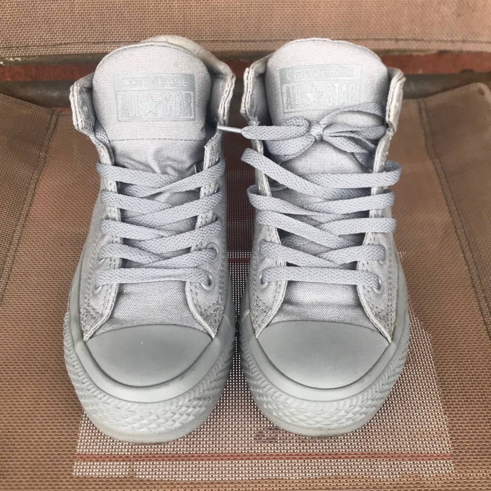 GRAY mid converse sneakers